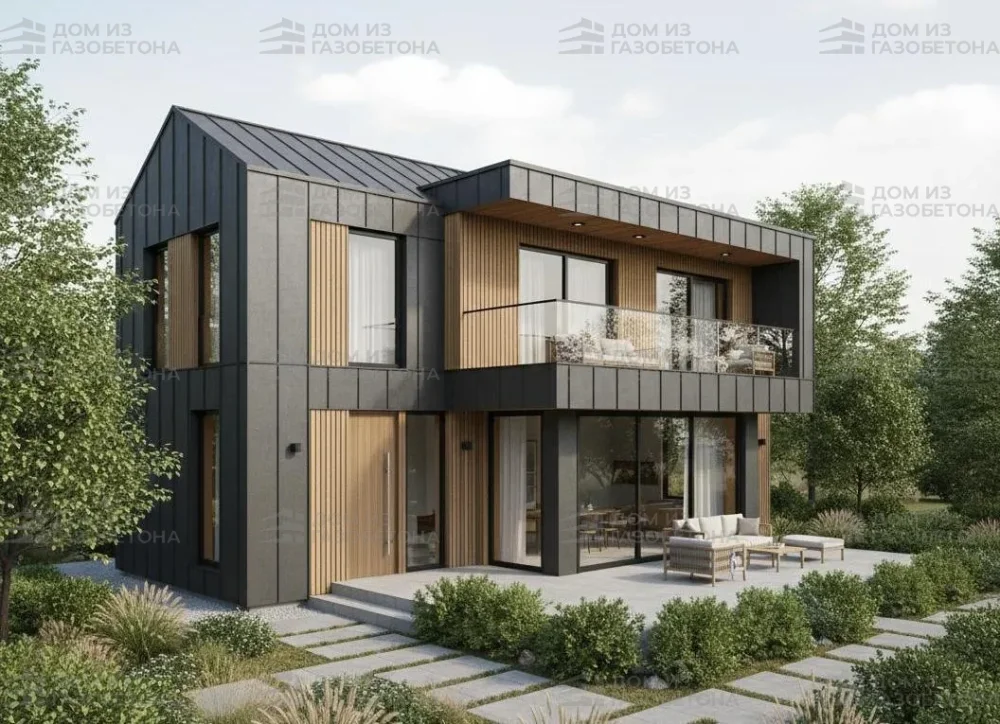 Проект Двухэтажный дом 15 на 11, 155 м2