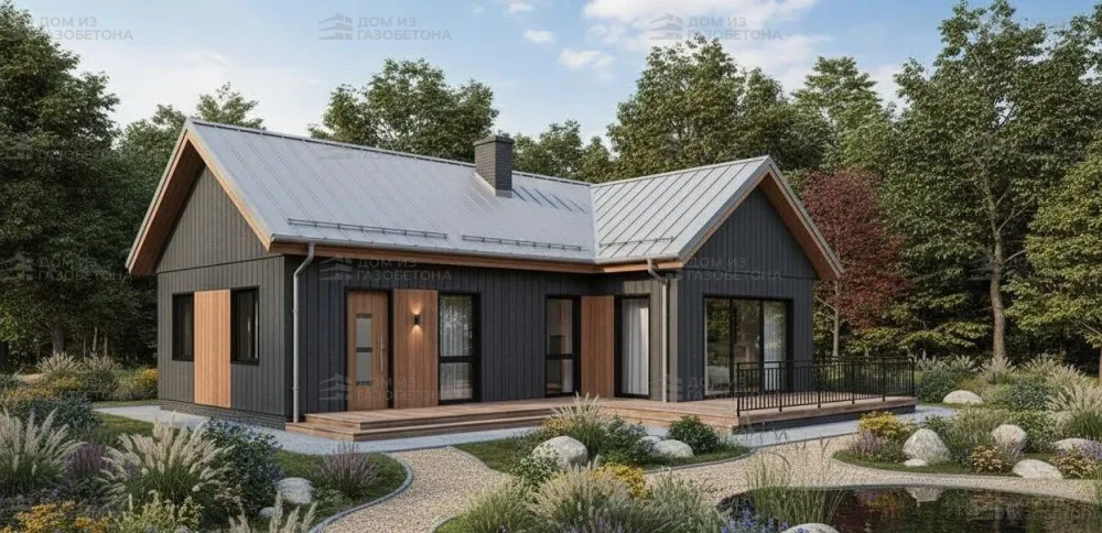 Проект Одноэтажный дом 14 на 9, 104 м2