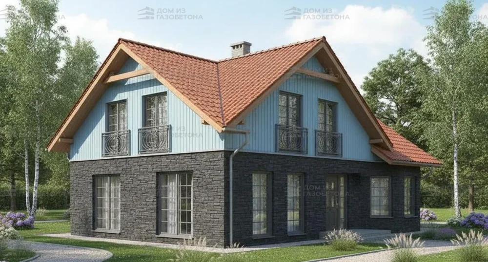 Проект Двухэтажный дом 10 на 14, 151 м2