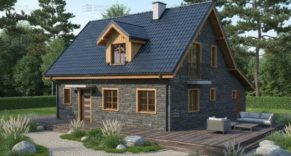 Проект Двухэтажный дом 11 на 11, 145 м2