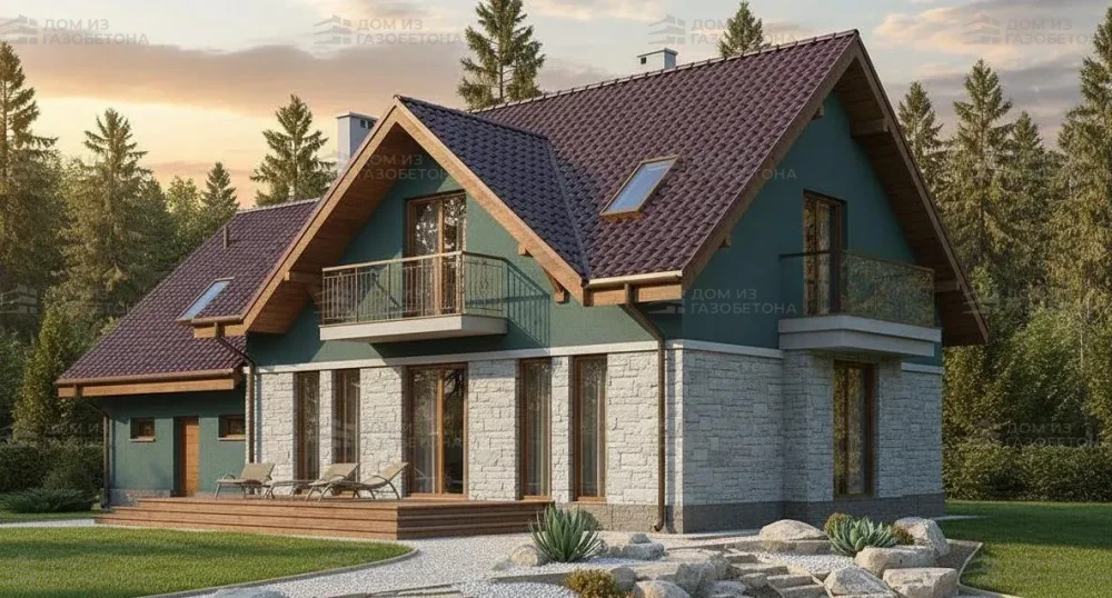 Проект Двухэтажный дом 17 на 9, 211 м2