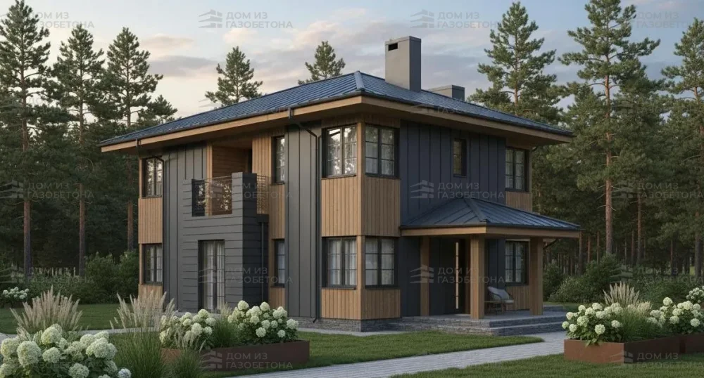 Проект Двухэтажный дом 13 на 15, 161 м2