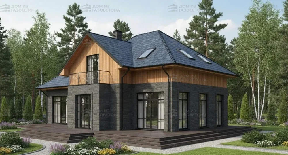 Проект Двухэтажный дом 13 на 16, 160 м2