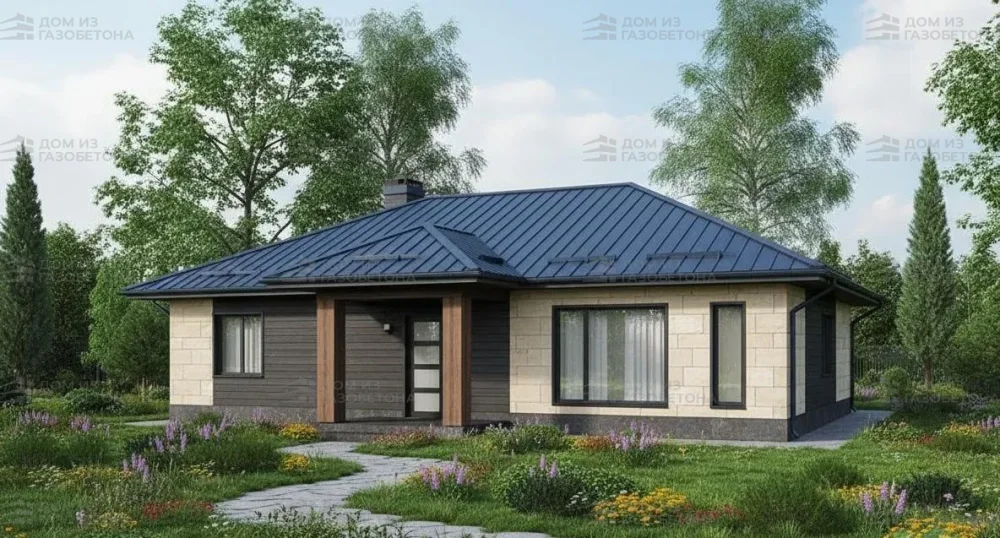 Проект Одноэтажный дом 12 на 15, 123 м2