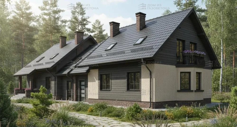 Проект Двухэтажный дом 8 на 10, 168 м2