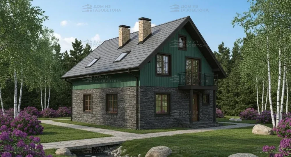 Проект Двухэтажный дом 8 на 11, 214 м2