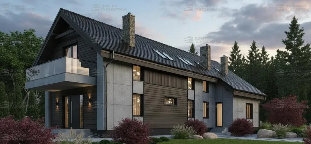 Проект Двухэтажный дом 23 на 10, 124 м2