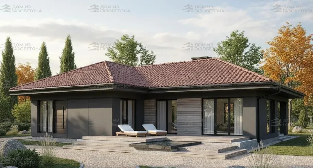 Проект Одноэтажный дом 17 на 20, 255 м2