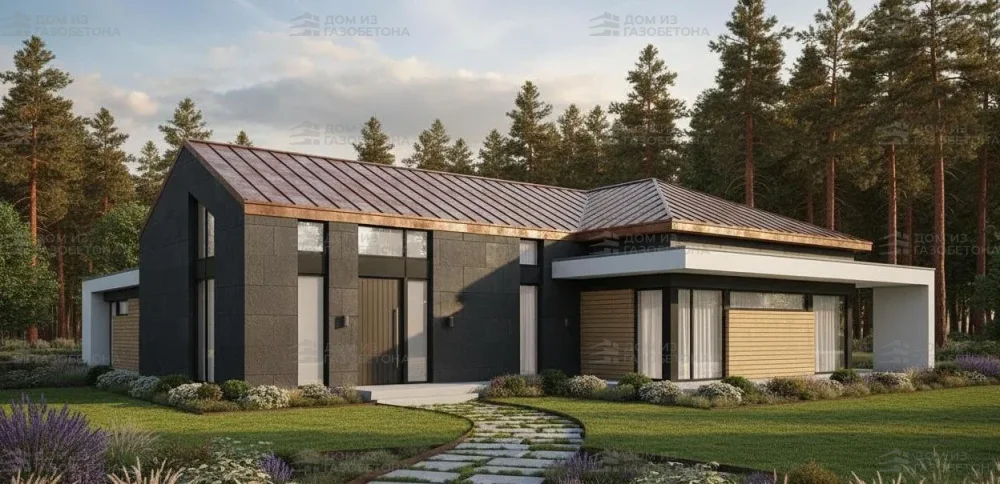 Проект Одноэтажный дом 14 на 17, 165 м2