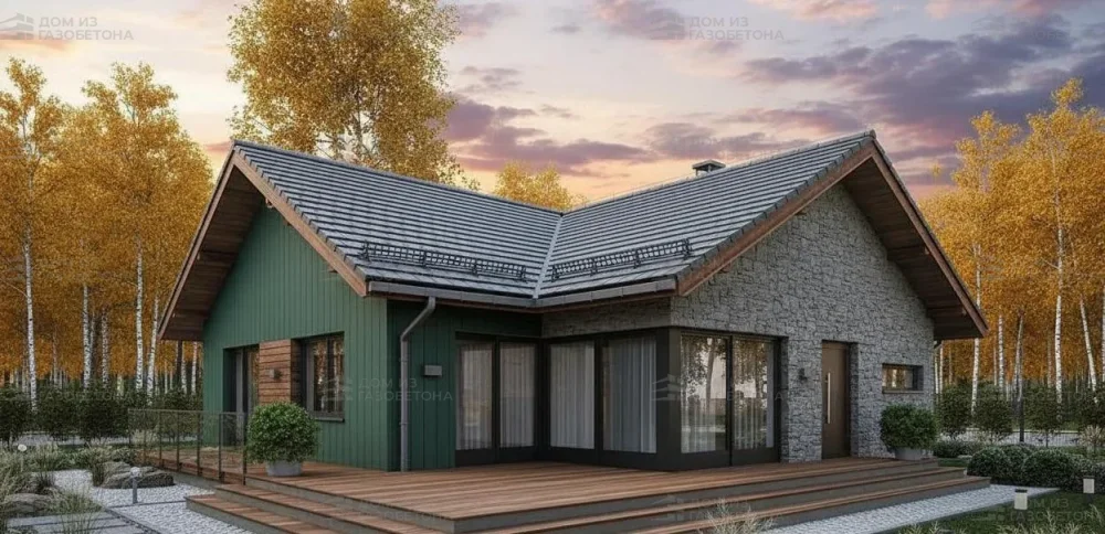 Проект Одноэтажный дом 12 на 12, 96 м2