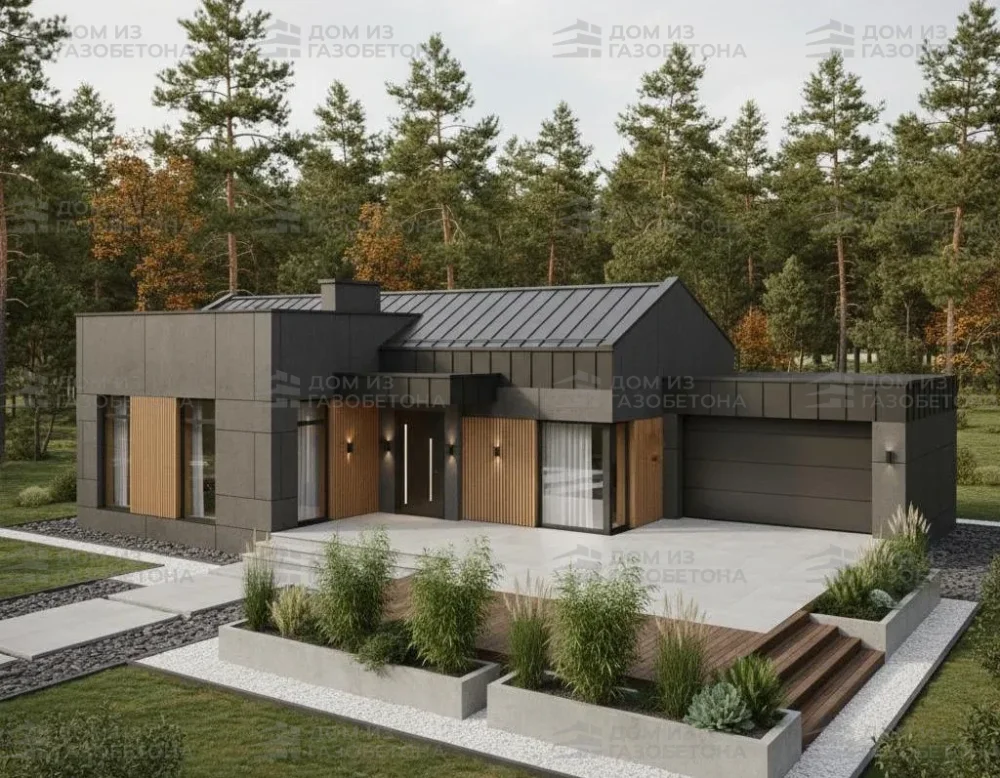 Проект Одноэтажный дом 22 на 11, 140 м2